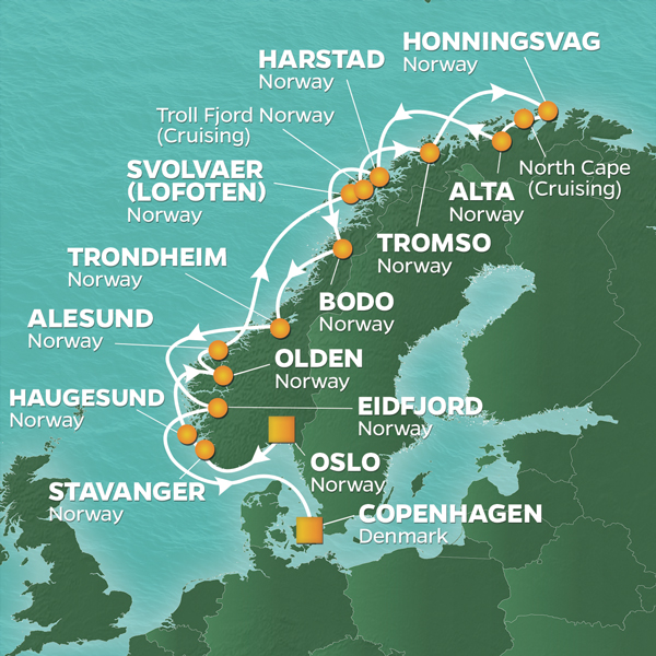 PerryGolf 2024 Norway Golf Cruise Map PerryGolf 2024 Norway Golf Cruise Map