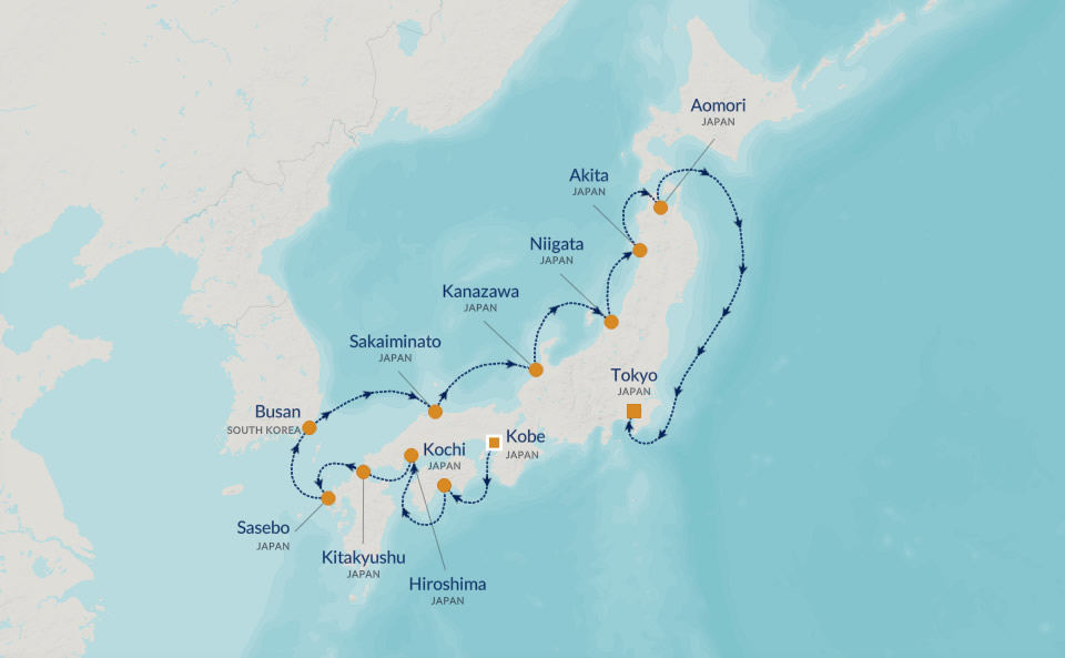 PerryGolf 2025 Japanese Golf Cruise Map