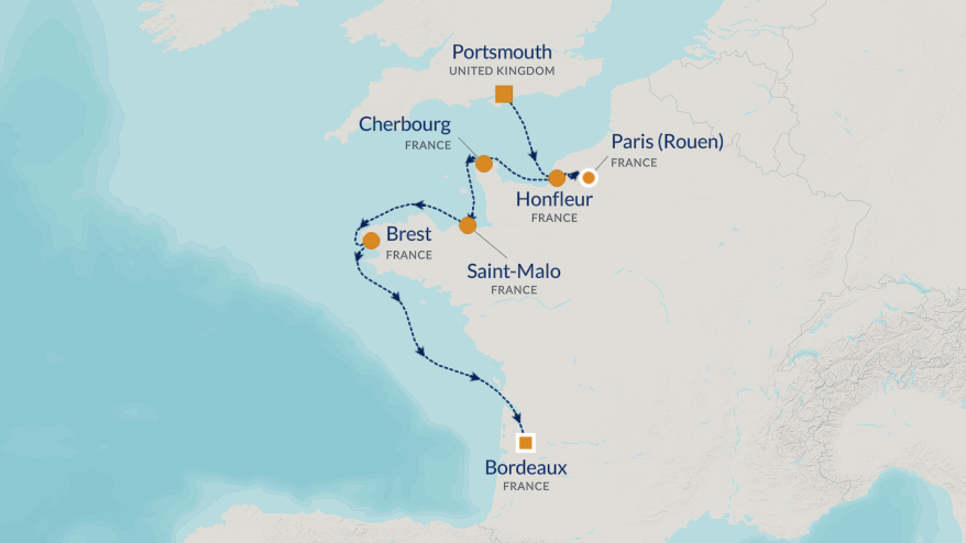 2025 France, Golf Cruise Map